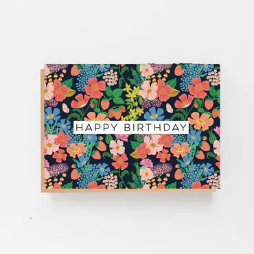Summer Black Happy Birthday Card