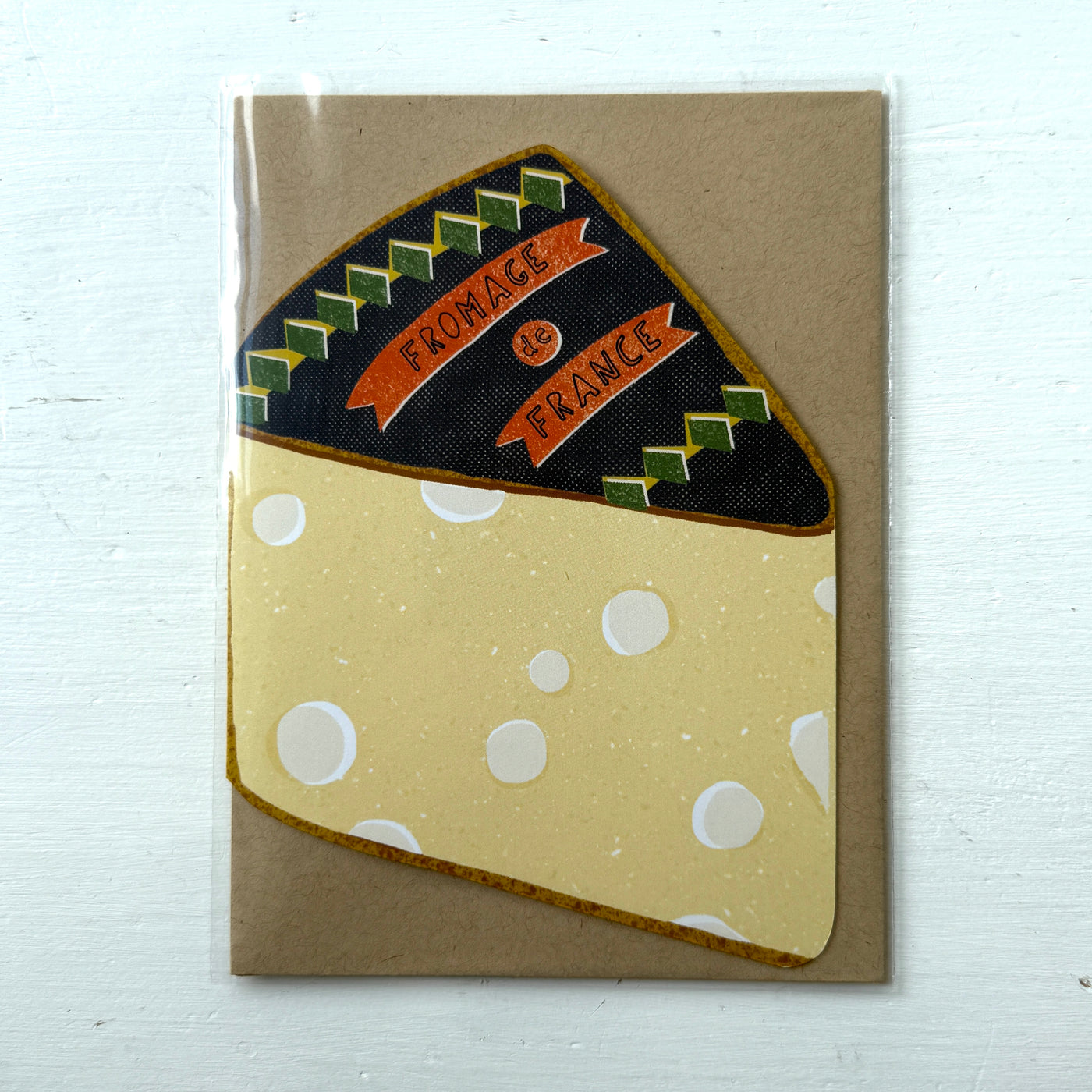 French Cheese Die Cut Card