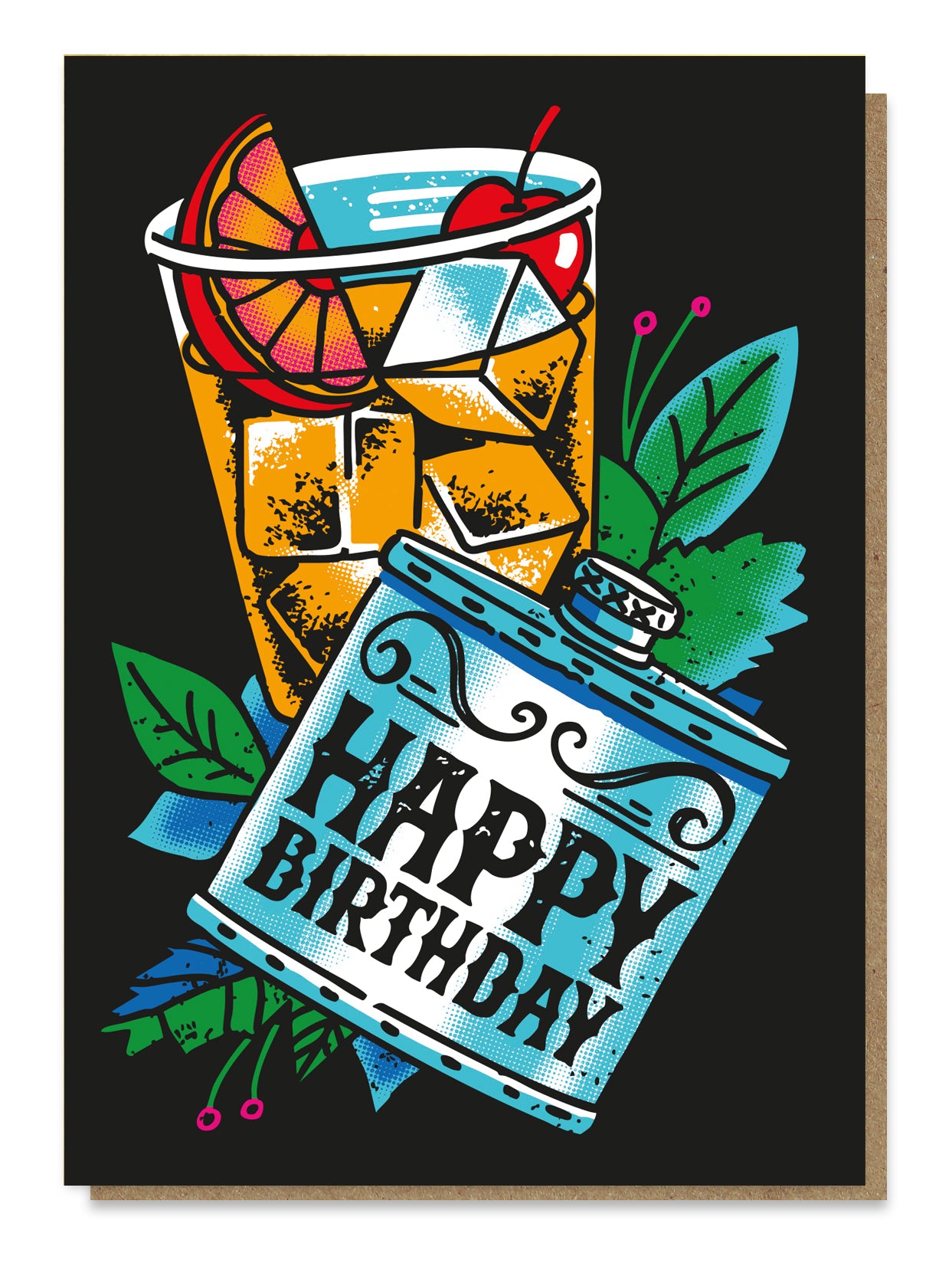 Whiskey Birthday Tattoo Card