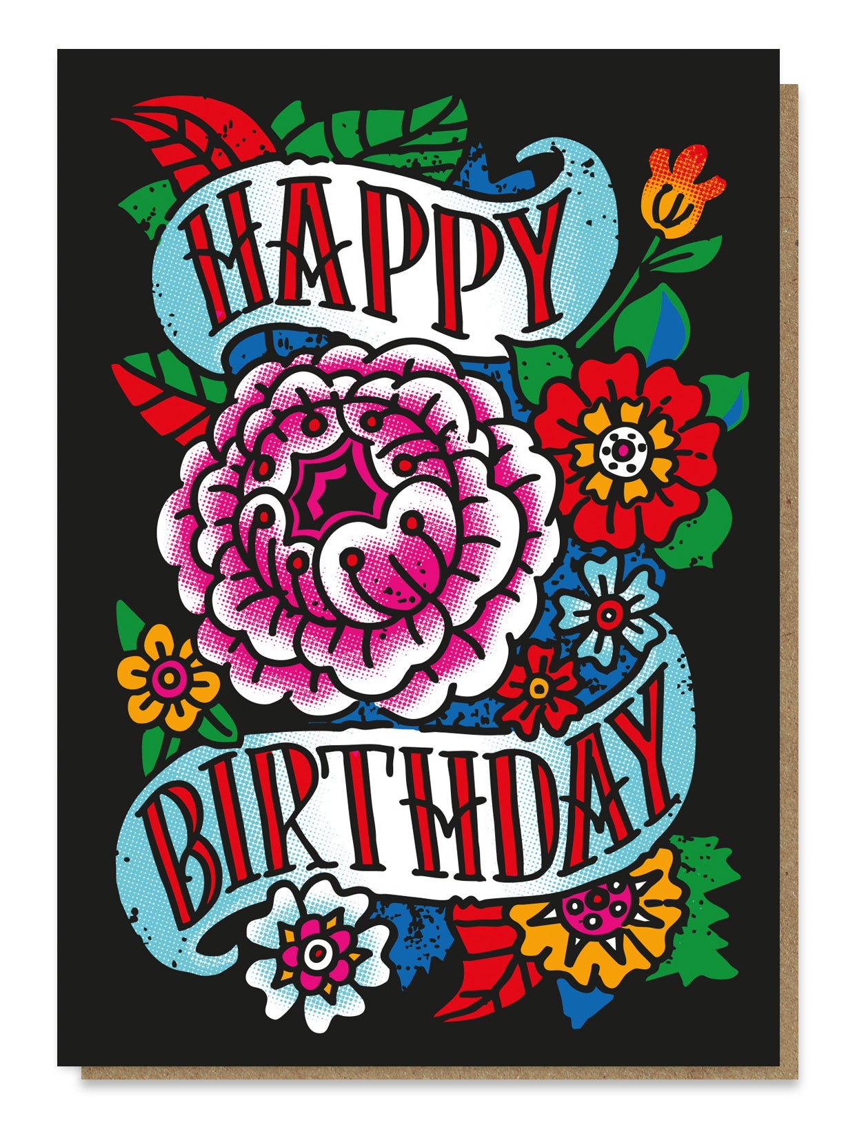 Floral Birthday Tattoo Card