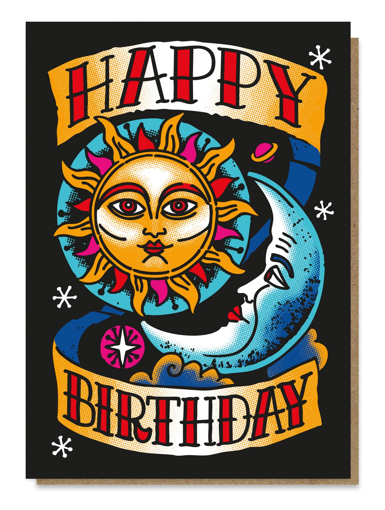 Sun & Moon Birthday Tattoo Card