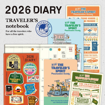 Pre-Order 2026 Weekly Diary - Passport TRAVELER'S Notebook Insert