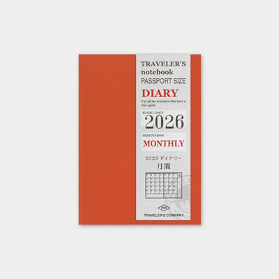 Pre-Order Monthly Diary - Passport TRAVELER'S Notebook Insert
