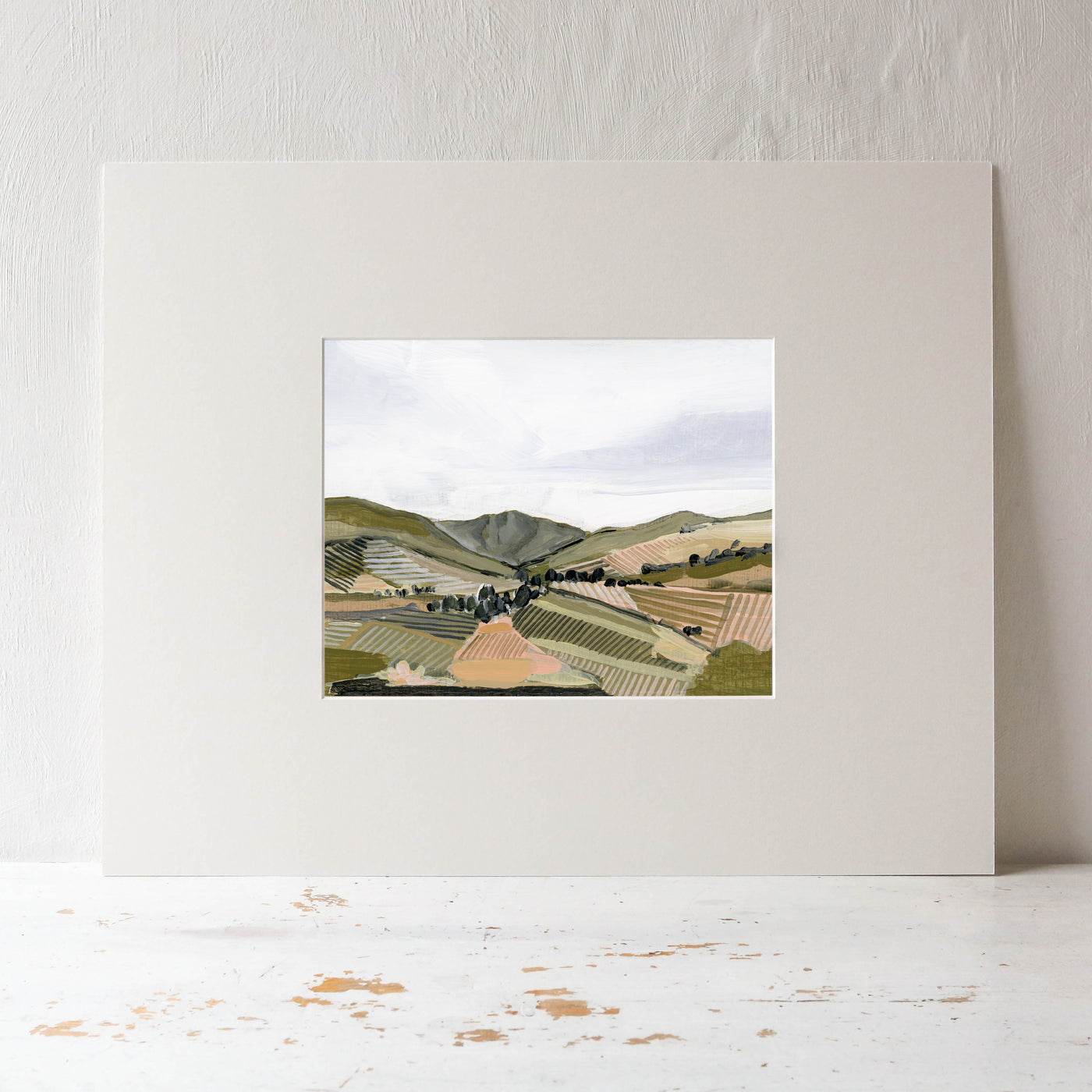 Fields Mounted Canvas Print