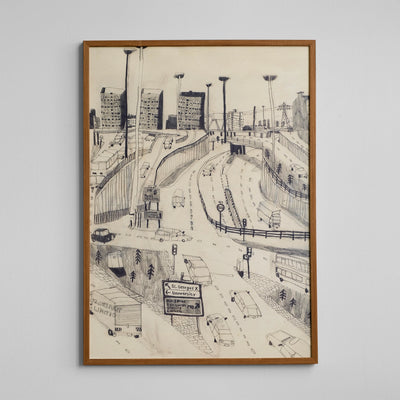 'Charing Cross' Print by Brian McHenry 50 x 70cm