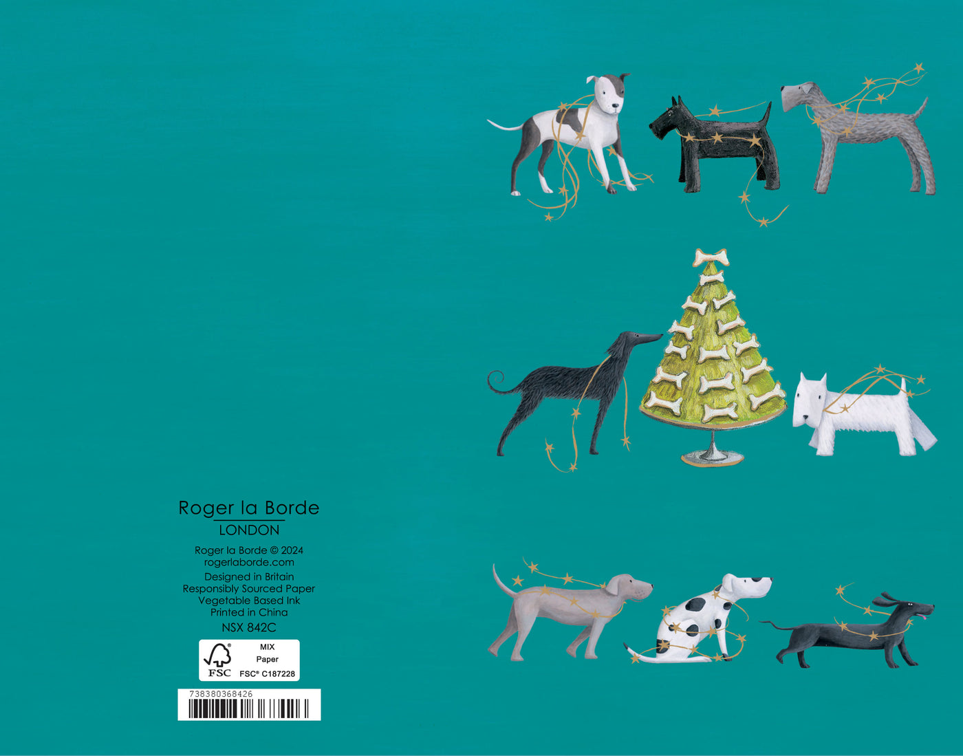 Festive Dogs - Pack of 8 Christmas Cards