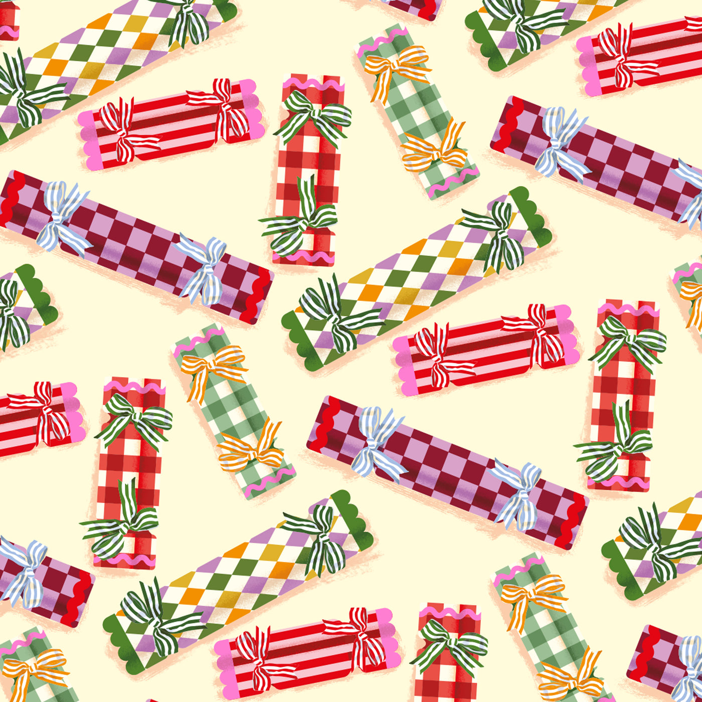Christmas Crackers Wrapping Paper Sheet