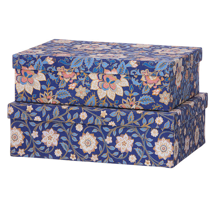 Squat Covered Box in Roja Midnight - Large