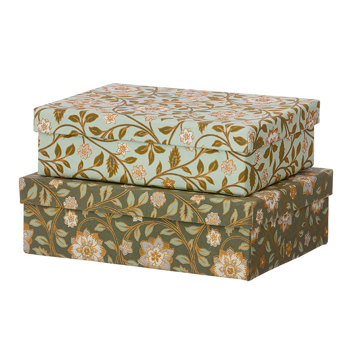 Squat Covered Box in Roja Olive - Small