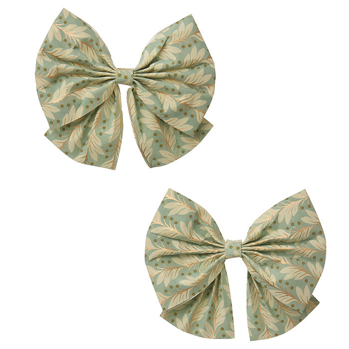 12cm Pair of Paper Bows - Naya Sage