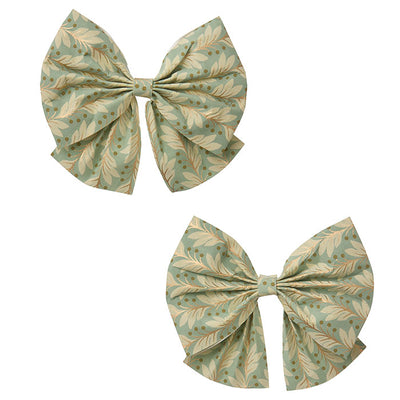 12cm Pair of Paper Bows - Naya Sage