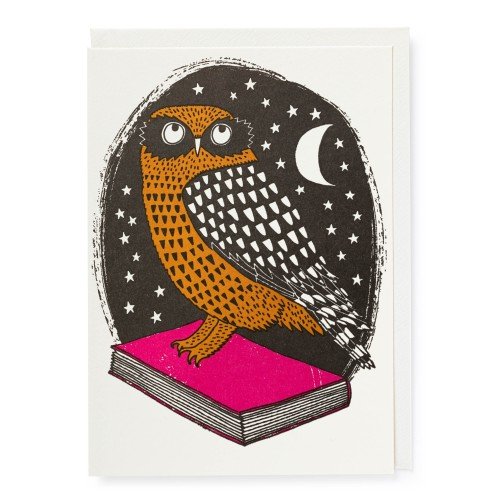 Book Owl Card