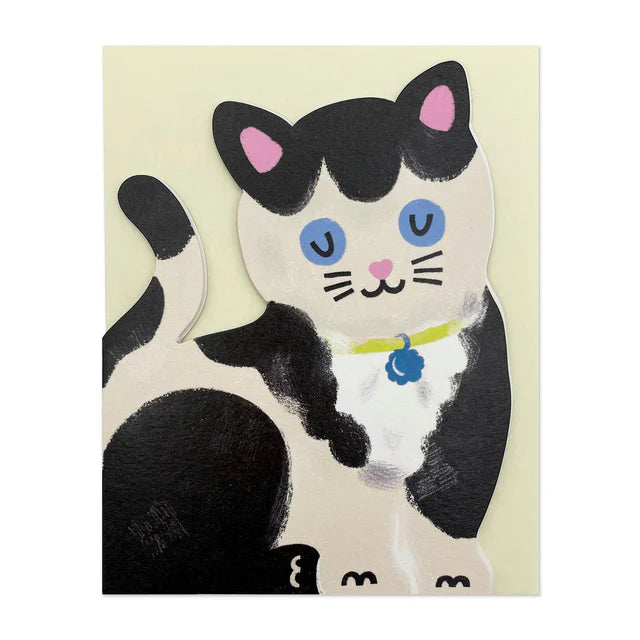 Black & White Kitten Mini Card