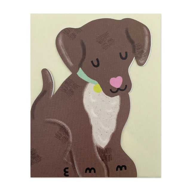 Chocolate Brown Puppy Mini Card