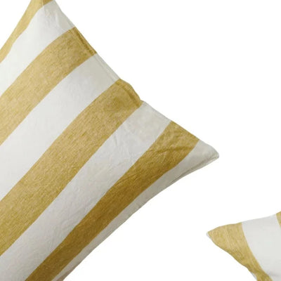 Pair of Linen Pillowcases - Kelp Stripe