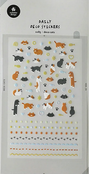 Deco Cat Stickers - 1185 By Suatelier