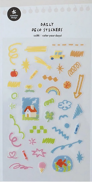 Color Your Days Stickers - 1186 By Suatelier