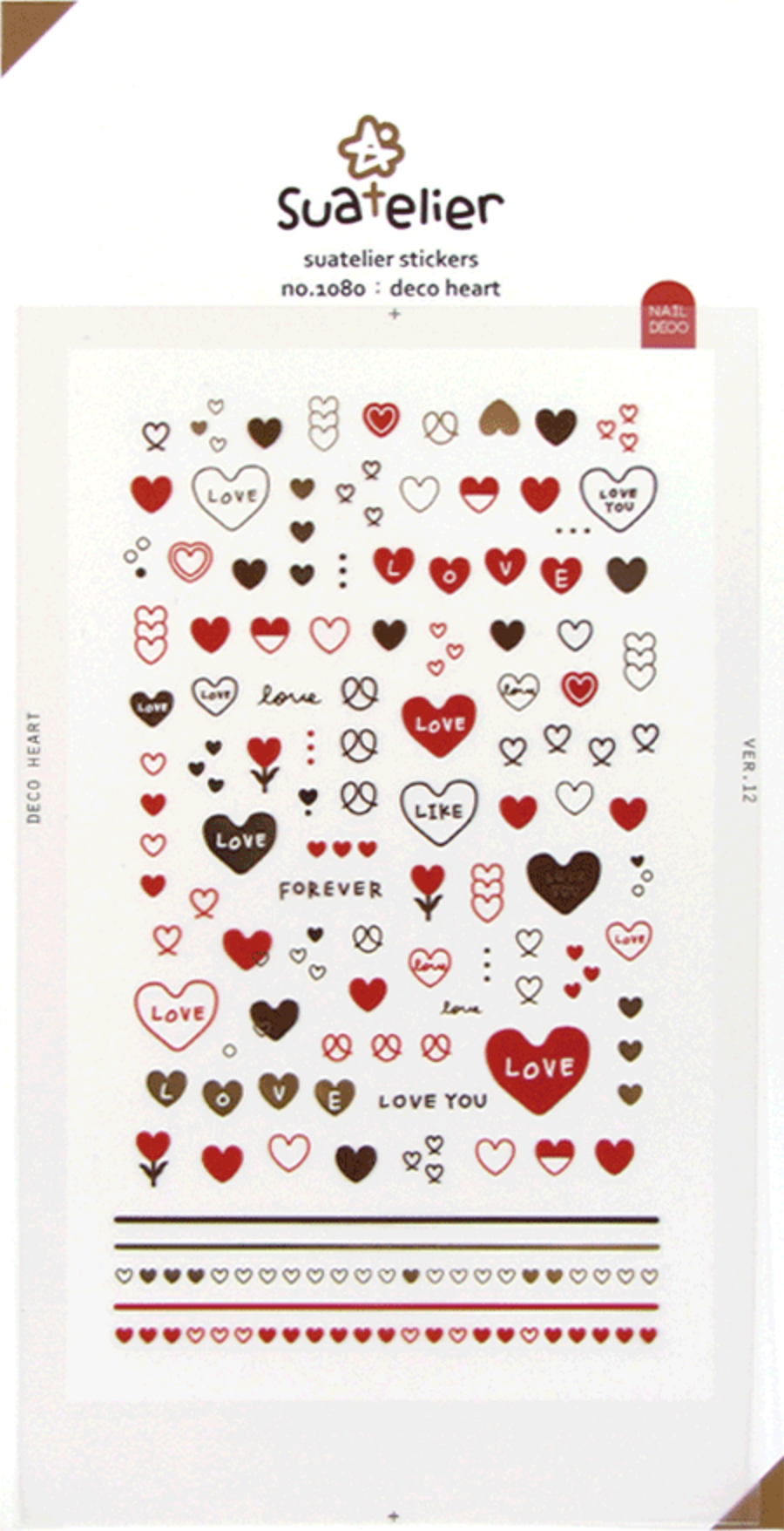 Deco Heart Stickers - 1080 By Suatelier
