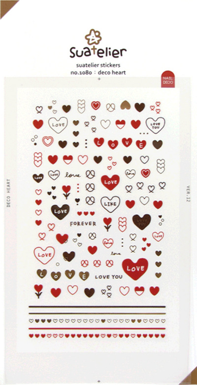 Deco Heart Stickers - 1080 By Suatelier