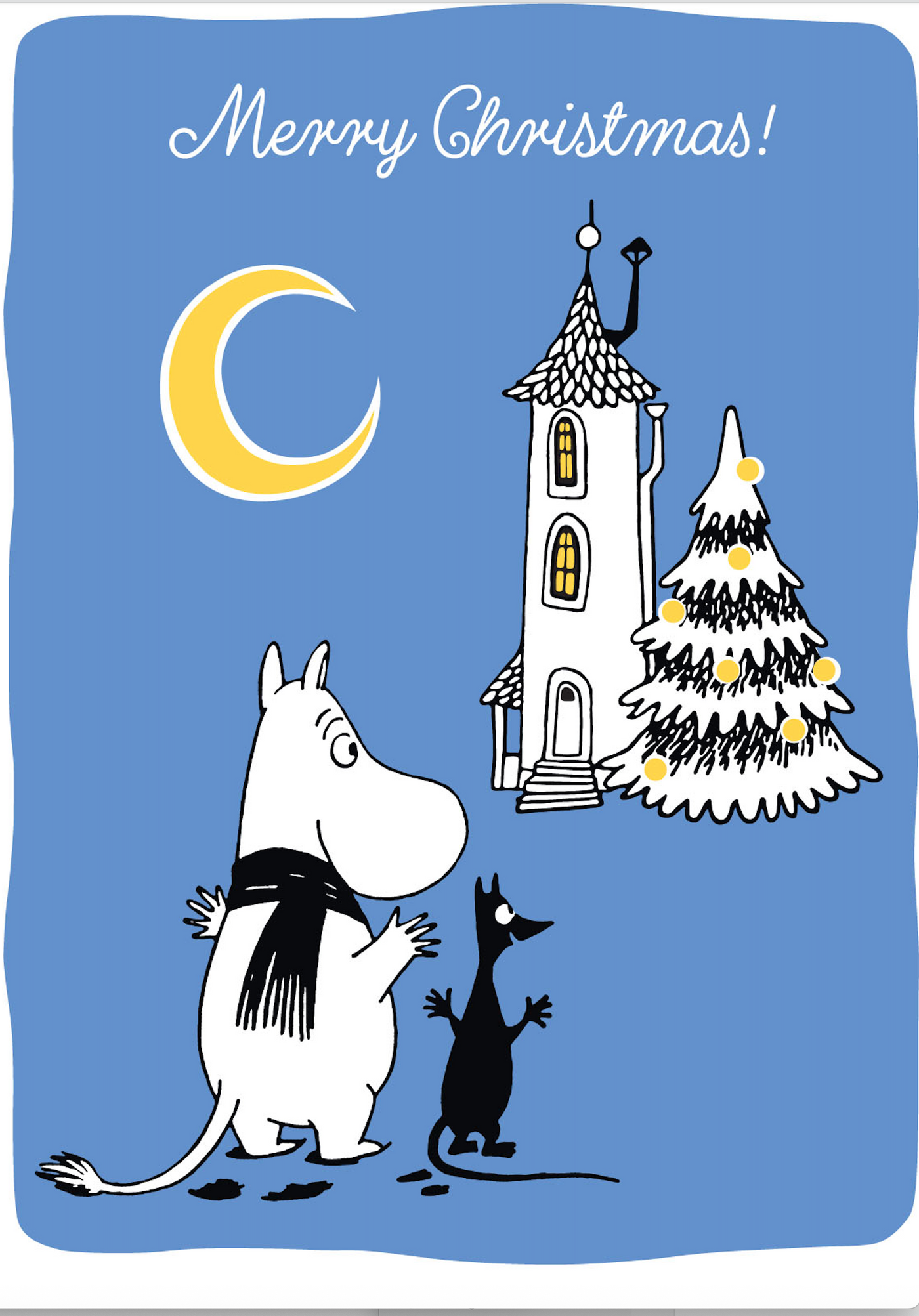 Moomin Home For Christmas Letterpress Card