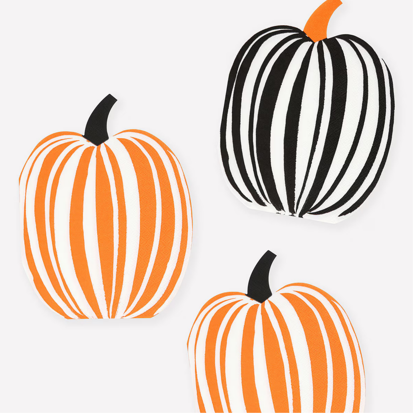 Stripe Pumpkin Paper Napkins