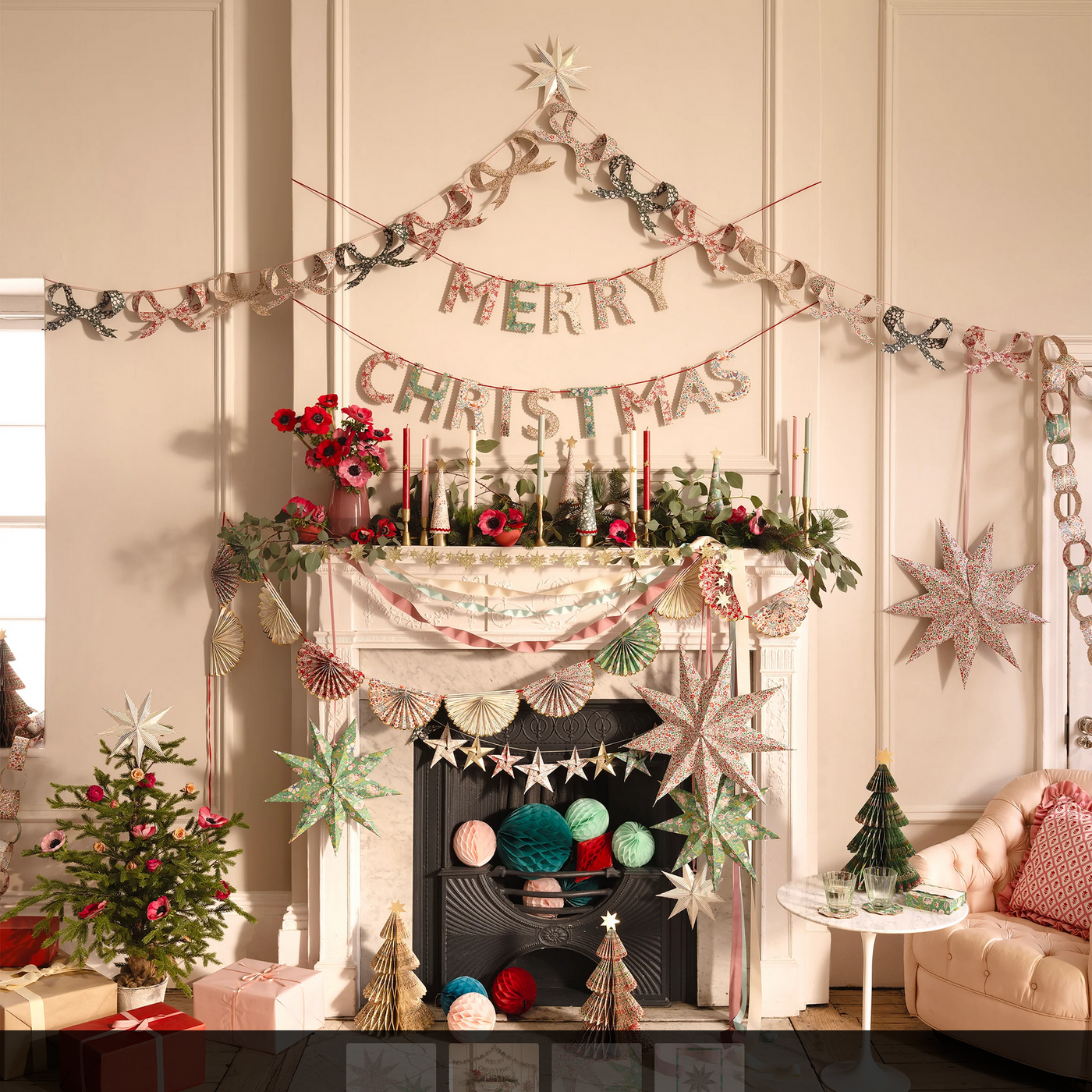 Meri Meri X Liberty Star Decorations - Pack of 3