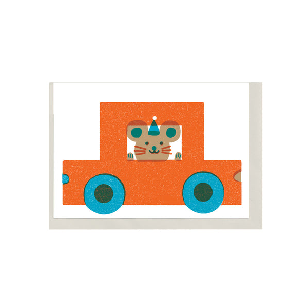 Mouse Car Mini Card