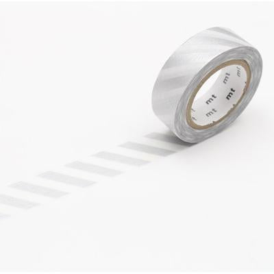 mt Washi Tape - Stripe Silver 2