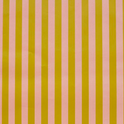 Pink and Green Classic Stripe Wrapping Paper