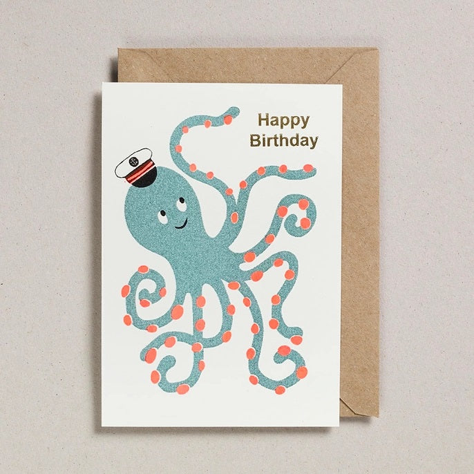 Happy Birthday Octopus Card