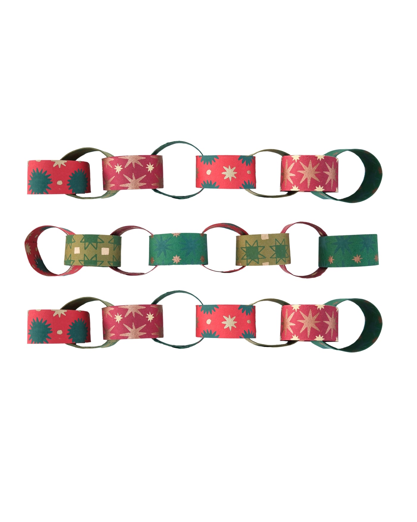 Festive Screen Printed Paper Chain Kit