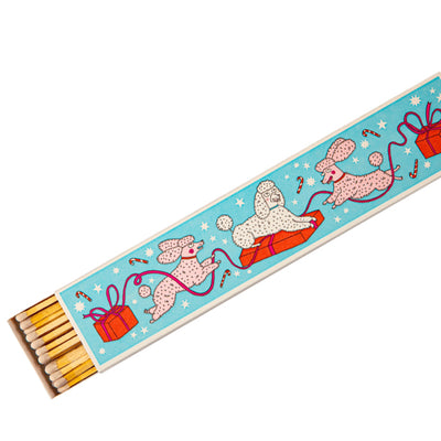 'Christmas Poodles' Extra Long Luxury Boxed Matches