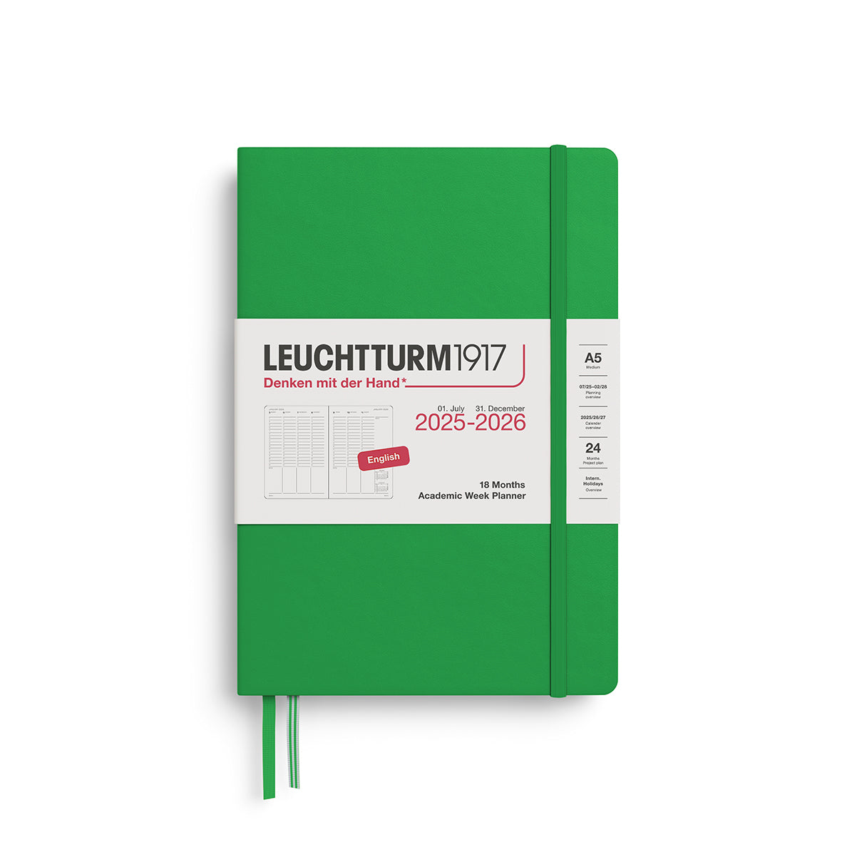 Leuchtturm A5 18 Months Academic Week Planner 2025-2026