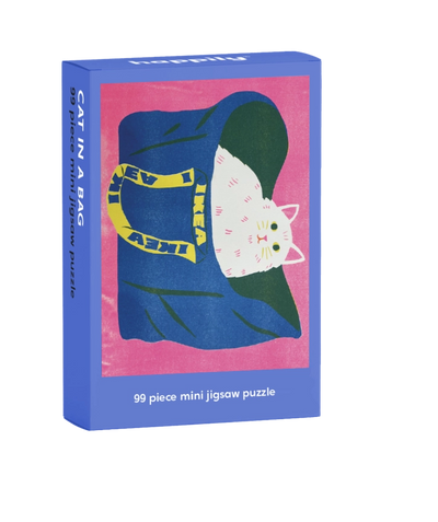 Mini 99 Piece Jigsaw Puzzle - Cat in a Bag