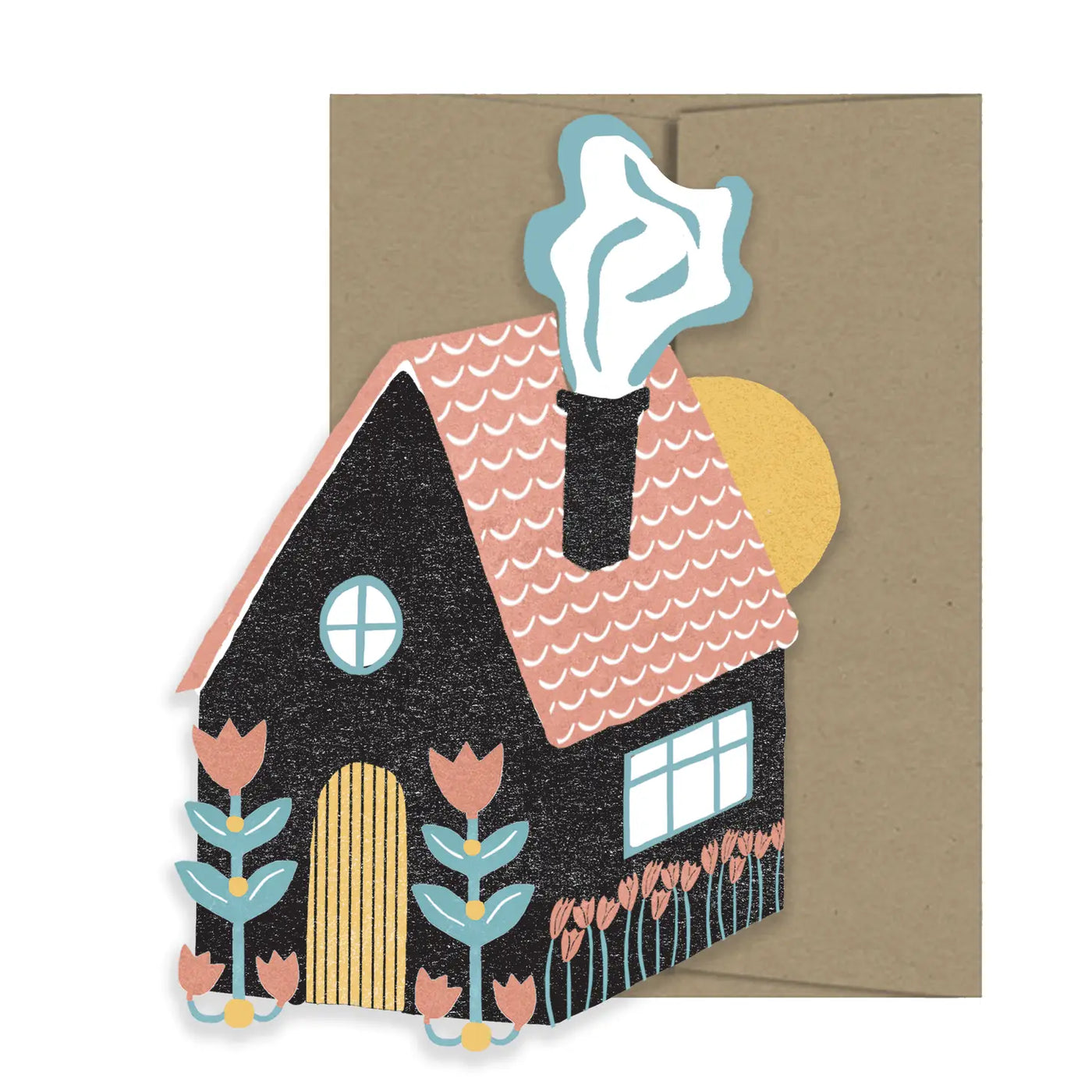 Folk Home Die Cut Card