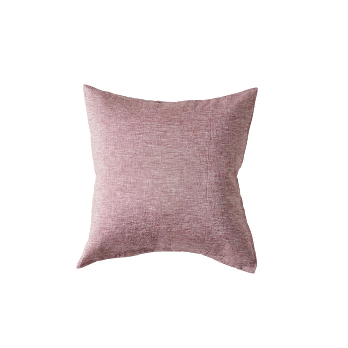 SALE Linen Chambray Cushion Cover - Aubergine