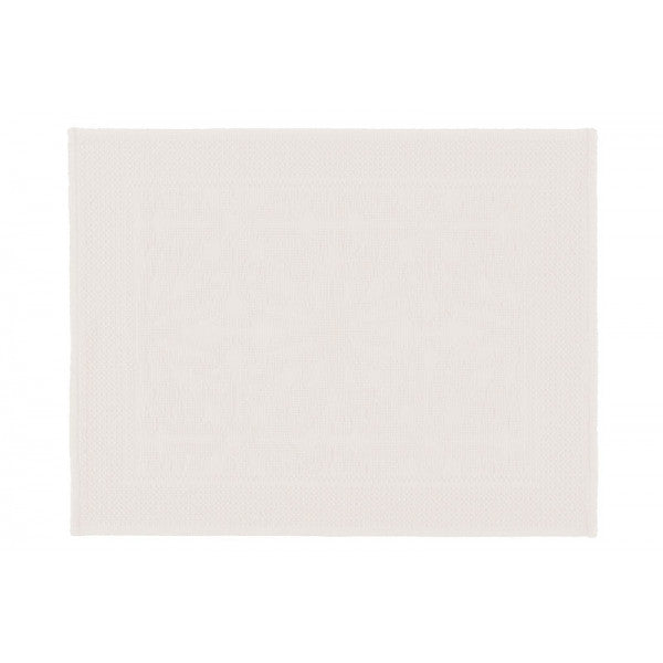 Woven Cotton Bath Mat - Cream
