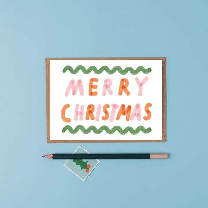 Merry Christmas Squiggly Card