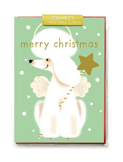 Poodle Angel Christmas Card Pack of 5