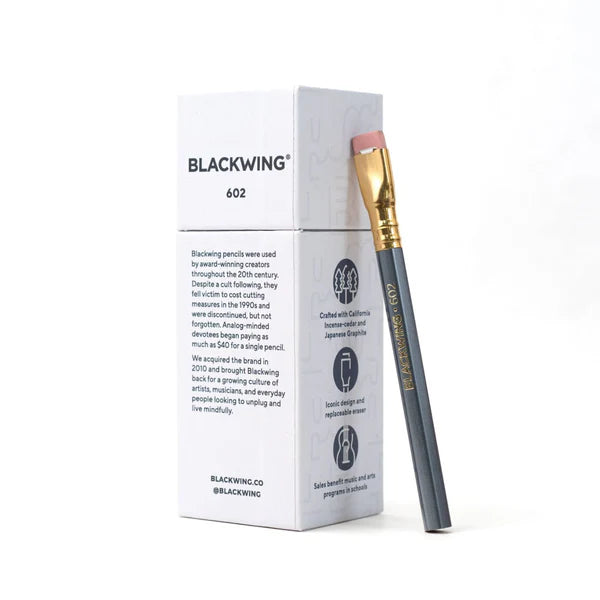 Box of 12 Blackwing Short 602 Pencils