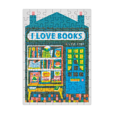 Mini 99 Piece Jigsaw Puzzle - Book Shop