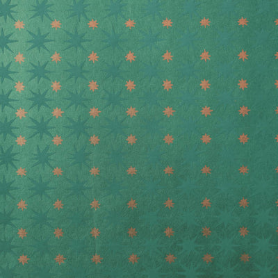 Emerald Stars Screen Printed Wrapping Paper