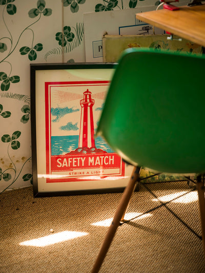 Lighthouse Safety Match Print 40 X 50 cm