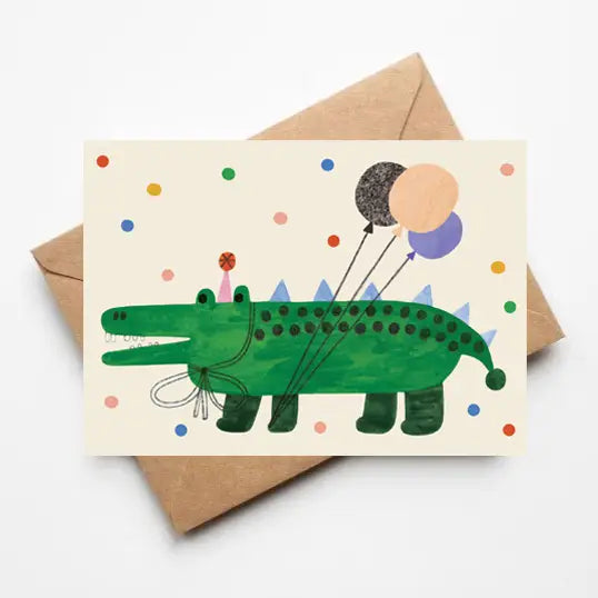 Party Alligator Card