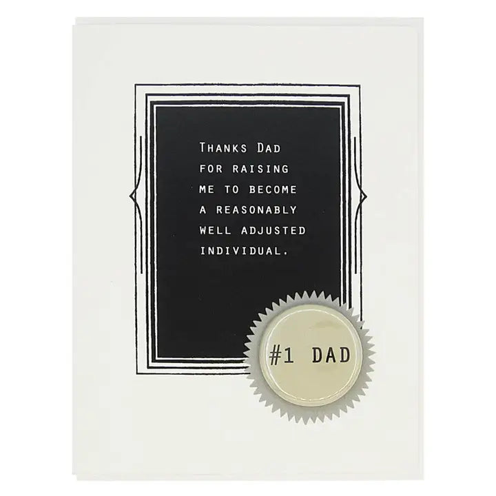 '#1 Dad' Badge Card