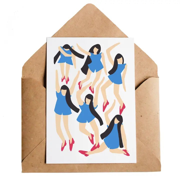 Dancing Girls Birthday Card