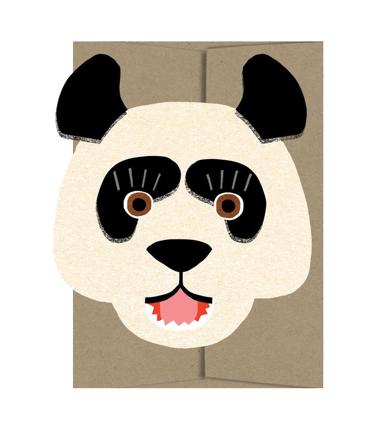 Panda Die Cut Card