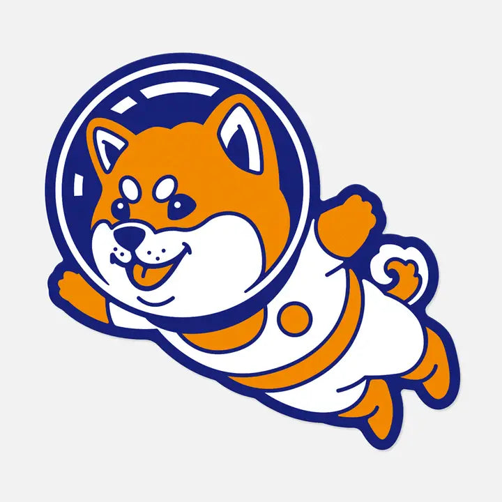 'Space Shiba' Vinyl Sticker