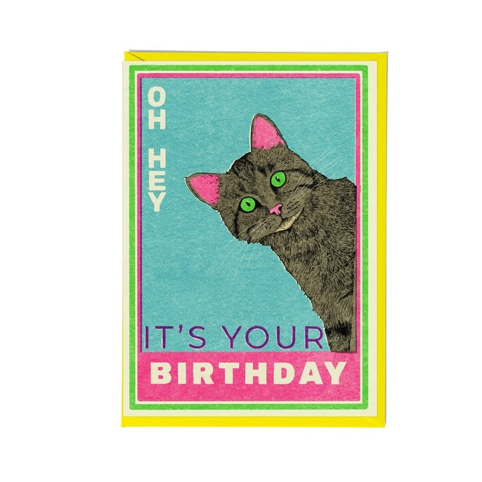 Matchbox Cat Birthday Card