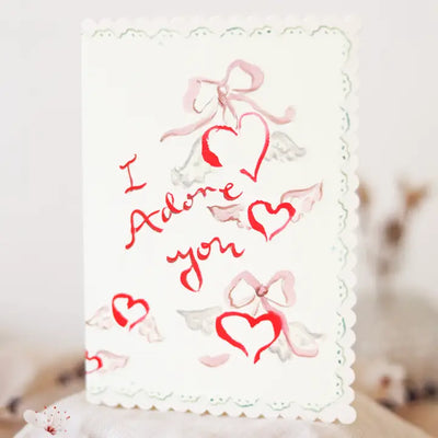 I Adore You Scalloped Edge Card